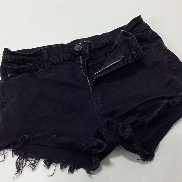 Kan Can Black Cutoff Shorts KanCan Estilo Shorts Stretch Cutoffs Size 11 - Picture 1 of 9